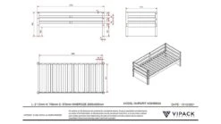Vipack Kajuitbed Margrit 90 – Wit & Natuurlijk Grenenhout Scandinavisch Kinderbed -Beter Bed Winkel Kajuitbed Margrit 90 bruin 2