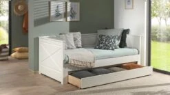 Pino Uitschuifbaar Kajuitbed met Lade – Wit Massief Grenenhout Multifunctioneel Kinderbed 10 Pino Uitschuifbaar Kajuitbed met Lade – Wit Massief Grenenhout Multifunctioneel Kinderbed -Beter Bed Winkel Kajuitbed paneel uitschuifbaar Pino met lade wit 1