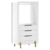 Kast Smile Wit met 3 Laden – Kinderkledingkast met Natuurhouten Poten 1 Kast Smile Wit met 3 Laden – Kinderkledingkast met Natuurhouten Poten -Beter Bed Winkel Kast smile met 3 laden wit