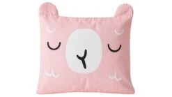 HappyBed Kids Lizzy Lama Zand/Wit - Karakter Print Microvezel Kussensloop met Rits