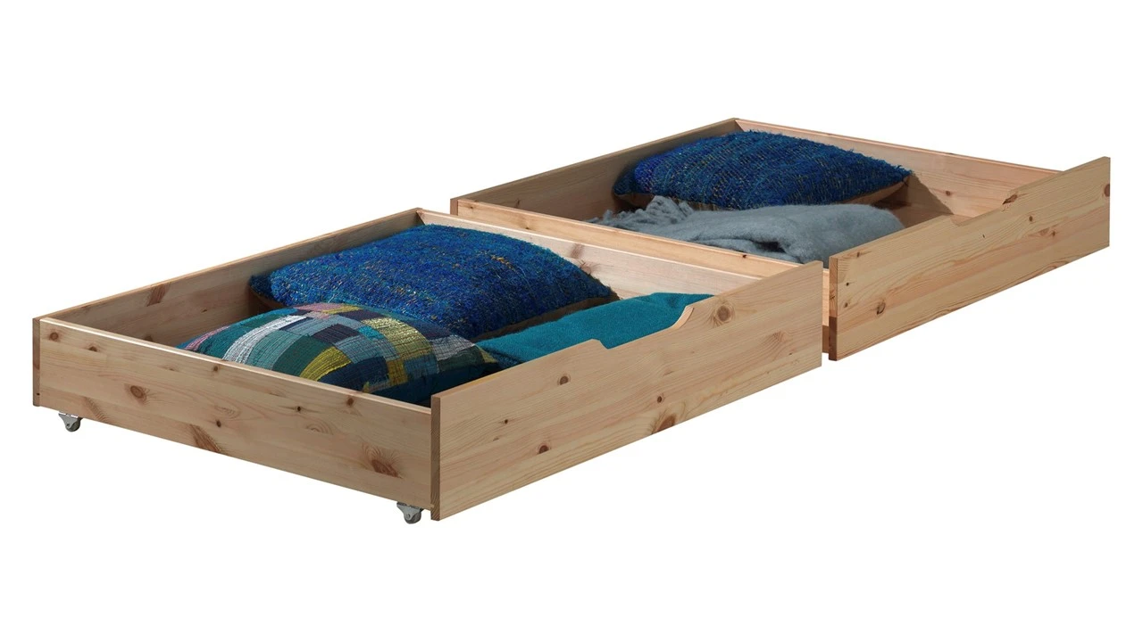 Pino/Scott Ladenset (2 stuks) β Grenenhout Bedladen voor Extra Opbergruimte 3 Pino/Scott Ladenset (2 stuks) β Grenenhout Bedladen voor Extra Opbergruimte