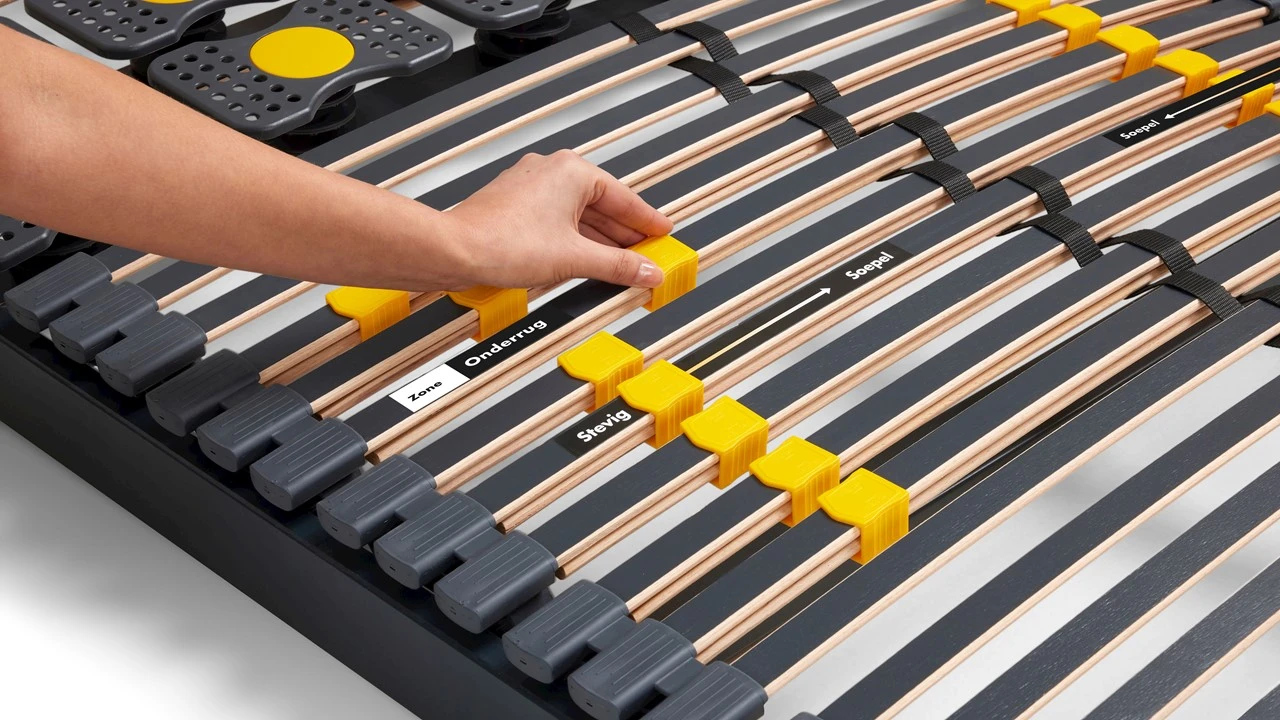 Beter Bed Basic Bossflex 600 Deluxe Vlak – Zwevende Latten & Schoudercomfort – Luxe Lattenbodem 6 Beter Bed Basic Bossflex 600 Deluxe Vlak – Zwevende Latten & Schoudercomfort – Luxe Lattenbodem - Afbeelding 4