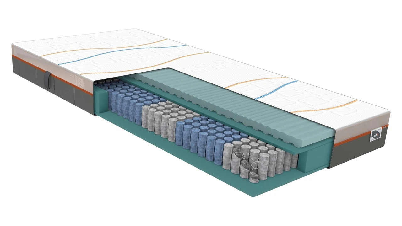 M line Slow Motion Xtra Fit Matras – 7-Zone Pocketvering & Visco-elastisch Schuim – Medium Comfort 8 M line Slow Motion Xtra Fit Matras – 7-Zone Pocketvering & Visco-elastisch Schuim – Medium Comfort - Afbeelding 6