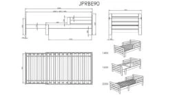 Jumper Meegroeibed Wit Grenenhout – Inclusief Matras 140+60 cm Set -Beter Bed Winkel Meegroeibed Jumper met matras 140 60 cm wit 2