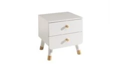 Bed Billy met Nachtkast Wit/Goud β Gekerfd Driehoekspatroon Retro Kinderbed 7 Bed Billy met Nachtkast Wit/Goud β Gekerfd Driehoekspatroon Retro Kinderbed -Beter Bed Winkel Nachtkast Billy 2