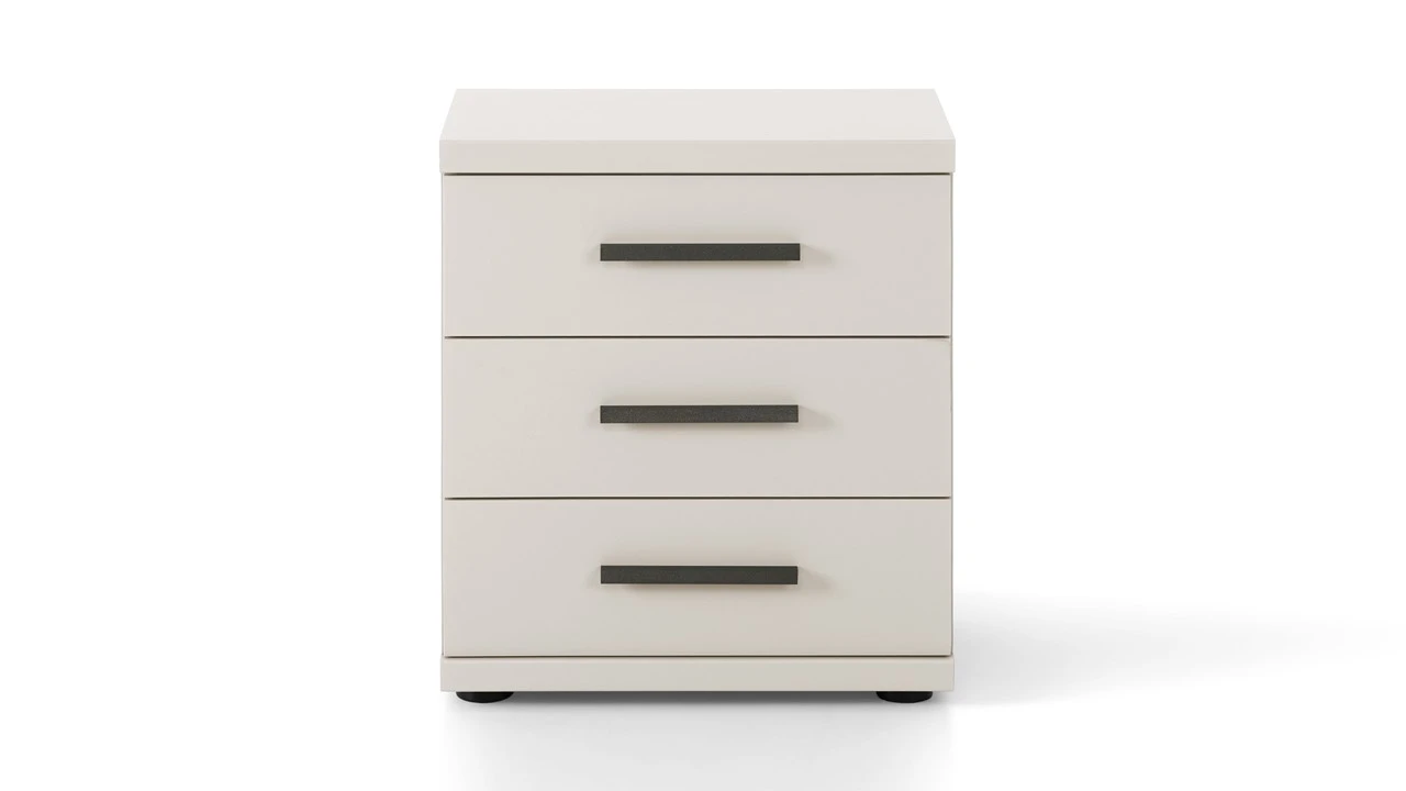 Nachtkast Chateau Wit met Notenhout Blad – Landelijke 3-Laden Bedkast 4 Nachtkast Chateau Wit met Notenhout Blad – Landelijke 3-Laden Bedkast - Afbeelding 2