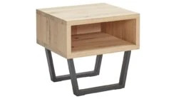 Nachtkast Elessar Industrieel – Robuust Houtlook Design met Open Opbergvak