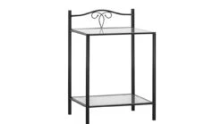 Nachtkast Quincy – Modern Industrieel Metalen Frame – Zwart