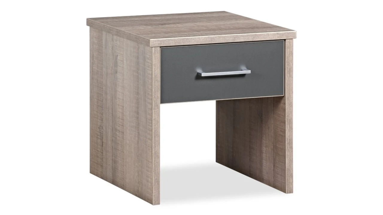 Nachtkast Young Naturel Eiken Look – Modern Nachtkastje met Lade en Open Vak 3 Nachtkast Young Naturel Eiken Look – Modern Nachtkastje met Lade en Open Vak