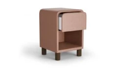 B Bright Nachtkast Rond met 1 Lade en Poten – Gestoffeerd Design Bijzettafel 7 B Bright Nachtkast Rond met 1 Lade en Poten – Gestoffeerd Design Bijzettafel -Beter Bed Winkel Nachtkast rond B Bright met 1 lade en poten blush 2