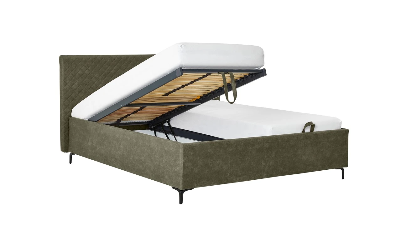 Opbergbed Diamond Lichtgrijs – Klassiek Diamantpatroon Bed met Opbergruimte 9 Opbergbed Diamond Lichtgrijs – Klassiek Diamantpatroon Bed met Opbergruimte - Afbeelding 7