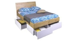 Opbergbed Mundi Wit met 4 Laden β Duurzaam Twijfelaar Bed voor Extra Opbergruimte 9 Opbergbed Mundi Wit met 4 Laden β Duurzaam Twijfelaar Bed voor Extra Opbergruimte -Beter Bed Winkel Opbergbed Mundi met 4 laden artisan oak white 2