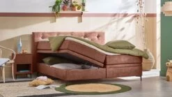 B Bright Citrine Opbergbox – Luxe Geknoopt Hoofdbord & Gestoffeerd Matras – Boxspring met Opbergruimte