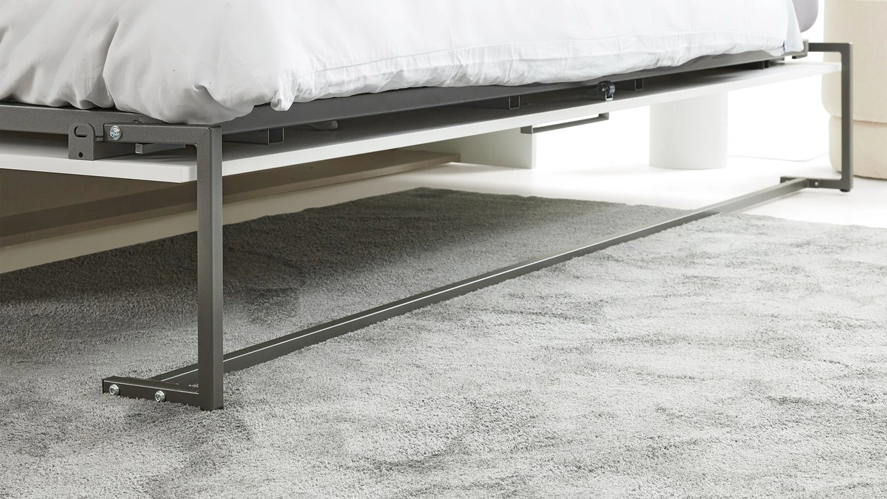 Albero Opklapbed Met Bovenbouw Wit - Ruimtebesparend Verticaal Wandbed 14 Albero Opklapbed Met Bovenbouw Wit - Ruimtebesparend Verticaal Wandbed - Afbeelding 12