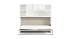 Albero Opklapbed Met Bovenbouw Wit - Ruimtebesparend Verticaal Wandbed 21 Albero Opklapbed Met Bovenbouw Wit - Ruimtebesparend Verticaal Wandbed -Beter Bed Winkel Opklapbed Albero met bovenbouw wit 5