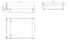Opzetstuk Erik Wit – Bladvergroter voor Erik Commode – Wit Gelakt MDF -Beter Bed Winkel Opzetstuk Erik wit 1