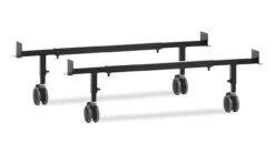 Potenset Met Wiel En Rem Voor Bed – Universele Metalen Verrijdbare Poten -Beter Bed Winkel Potenset Zelfdragend wiel met rem zwart 1