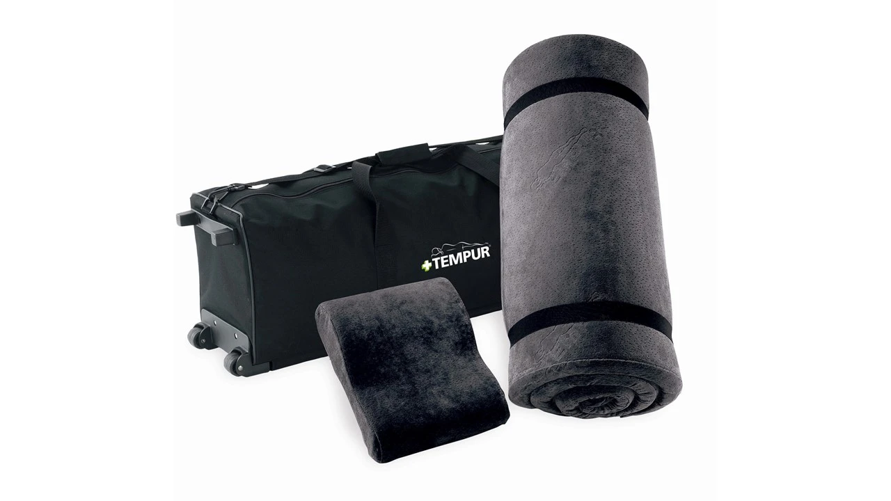TEMPUR® Reisset – Luxe Draagbaar Slaapsysteem met Oplegmatras, Reiskussen en Trolley 3 TEMPUR® Reisset – Luxe Draagbaar Slaapsysteem met Oplegmatras, Reiskussen en Trolley