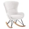 Schommelstoel Rocky Maxi - Luxe Crème Bouclé - Ergonomische Voedingsstoel voor de Babykamer -Beter Bed Winkel Schommelstoel Rocky maxi wit