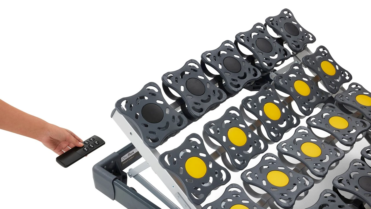 Schotelbodem Discflex Elektrisch Verstelbaar Draadloos - Ergonomische Bedbodem met Comfortzones 10 Schotelbodem Discflex Elektrisch Verstelbaar Draadloos - Ergonomische Bedbodem met Comfortzones - Afbeelding 8