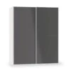 Motion Schuifdeurkast met Glasdeuren – Modern Gefineerd Spaanplaat Garderobekast -Beter Bed Winkel Schuifdeurkast Motion wit glas graphit