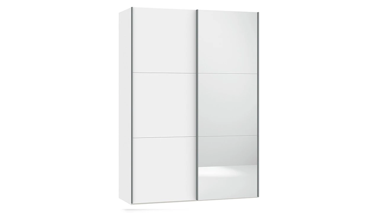 Switchline Schuifdeurkast Wit met Spiegel – Moderne Tijdloze Garderobekast 3 Switchline Schuifdeurkast Wit met Spiegel – Moderne Tijdloze Garderobekast