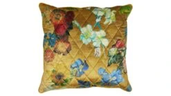 Beddinghouse x Van Gogh Museum Carré Cush Gouden Bloemenboeket – Luxe Quilted Sierkussen