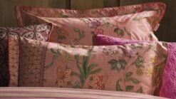 Sierkussen Coco Flower - Bloemen- en Tegelprint - Katoenperkal - Multi - 35x60 cm