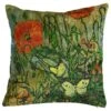 Beddinghouse x Van Gogh Museum Sierkussen Coquelicot β Blauw Satijn met Vlinders en Klaprozen 1 Beddinghouse x Van Gogh Museum Sierkussen Coquelicot β Blauw Satijn met Vlinders en Klaprozen -Beter Bed Winkel Sierkussen Coquelicot green