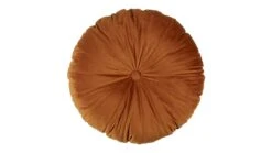 Sierkussen Mandarin Oranje Velvet – Ronde Fluwelen Sierkussen met Knoop