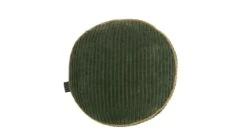 Sierkussen Perdy - Rond Decoratief Kussen met Contrastbies - Gebroken Wit/Oker