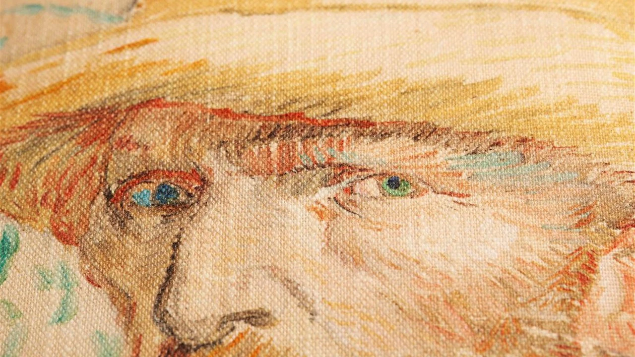 Beddinghouse x Van Gogh Museum Self Portrait with Straw Hat – Luxury Satin Decorative Cushion 4 Beddinghouse x Van Gogh Museum Self Portrait with Straw Hat – Luxury Satin Decorative Cushion - Afbeelding 2