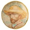 Beddinghouse x Van Gogh Museum Self Portrait with Straw Hat – Luxury Satin Decorative Cushion -Beter Bed Winkel Sierkussen Self Portrait natural