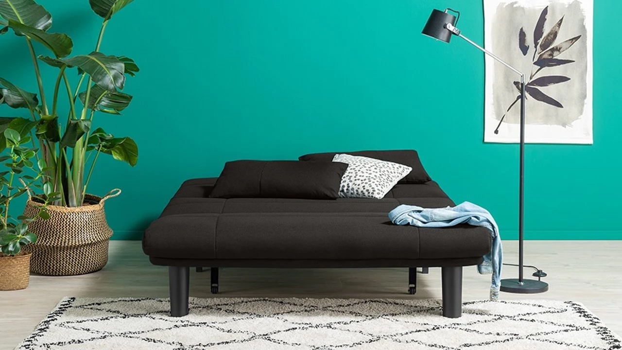 Slaapbank Chicago – Luxe Stof Uitschuifbaar Tweepersoons Logeerbed met Lattenbodem 4 Slaapbank Chicago – Luxe Stof Uitschuifbaar Tweepersoons Logeerbed met Lattenbodem - Afbeelding 2