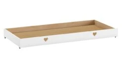 Amori Wit met Hartjes – Uitschuifbare Slaaplade voor Huisbed