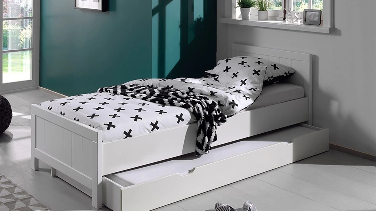 Vipack Erik Slaaplade - Wit - Uitschuifbaar Logeerbed voor Bed Erik 5 Vipack Erik Slaaplade - Wit - Uitschuifbaar Logeerbed voor Bed Erik - Afbeelding 3