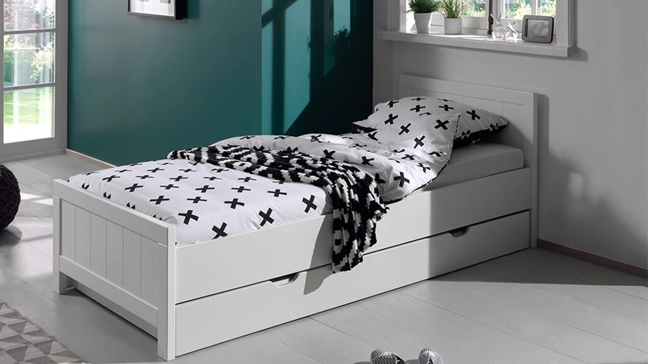 Vipack Erik Slaaplade - Wit - Uitschuifbaar Logeerbed voor Bed Erik 4 Vipack Erik Slaaplade - Wit - Uitschuifbaar Logeerbed voor Bed Erik - Afbeelding 2