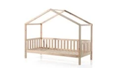 Vipack Dallas Sofabed als Huis - Wit Grenenhout Kinderbed met Dakframe