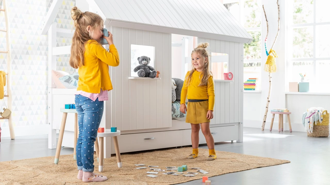 Flexworld Sofabed Puck met Dakframe en Heel Dak - Wit Grenenhout Huisbed 9 Flexworld Sofabed Puck met Dakframe en Heel Dak - Wit Grenenhout Huisbed - Afbeelding 7