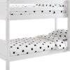 Flexworld Stapelbed Jip Wit Grenenhout – Modern Kinderbed met Panelen en Trap -Beter Bed Winkel Stapelbed Jip wit