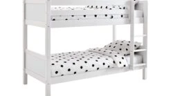 Flexworld Stapelbed Jip Wit Grenenhout – Modern Kinderbed met Panelen en Trap