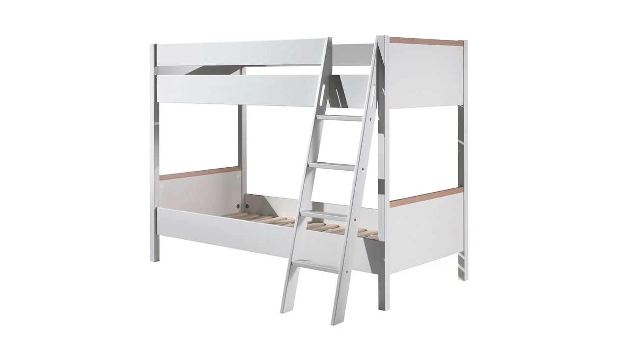 Vipack Stapelbed Londen Wit met Naturel Grenen – Scandinavisch Modern Kinderbed met Trap 4 Vipack Stapelbed Londen Wit met Naturel Grenen – Scandinavisch Modern Kinderbed met Trap - Afbeelding 2