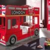 Stapelbed London Bus Rood - Dubbeldekker Kinderbed met LED-Verlichting 2 Stapelbed London Bus Rood - Dubbeldekker Kinderbed met LED-Verlichting -Beter Bed Winkel Stapelbed London bus rood