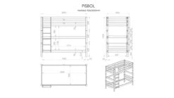 Vipack Stapelbed Pino 180 cm Hoog - Massief Grenenhout - Minimalistisch Design -Beter Bed Winkel Stapelbed Pino 180 cm hoog natuur 2