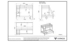 Vipack Stapelbed Pino Martin β Wit Grenenhout β Ruimtebesparend Kinderbed met Breed Onderstel 7 Vipack Stapelbed Pino Martin β Wit Grenenhout β Ruimtebesparend Kinderbed met Breed Onderstel -Beter Bed Winkel Stapelbed Pino Martin grijs 2