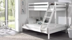 Vipack Stapelbed Pino Martin - Wit Grenenhout - Ruimtebesparend Kinderbed