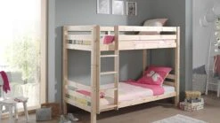 Vipack Stapelbed Pino - Wit Massief Grenenhout - Modern Veilig Stapelbed