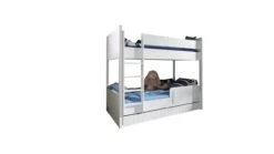 Vipack Robin Wit met Verticale Groeven – Modern MDF Stapelbed