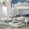 Stapelbed Scott Wit 3-persoons met Slaaplade - Massief Grenen Kinderbed 1 Stapelbed Scott Wit 3-persoons met Slaaplade - Massief Grenen Kinderbed -Beter Bed Winkel Stapelbed Scott 3 persoons met slaaplade wit