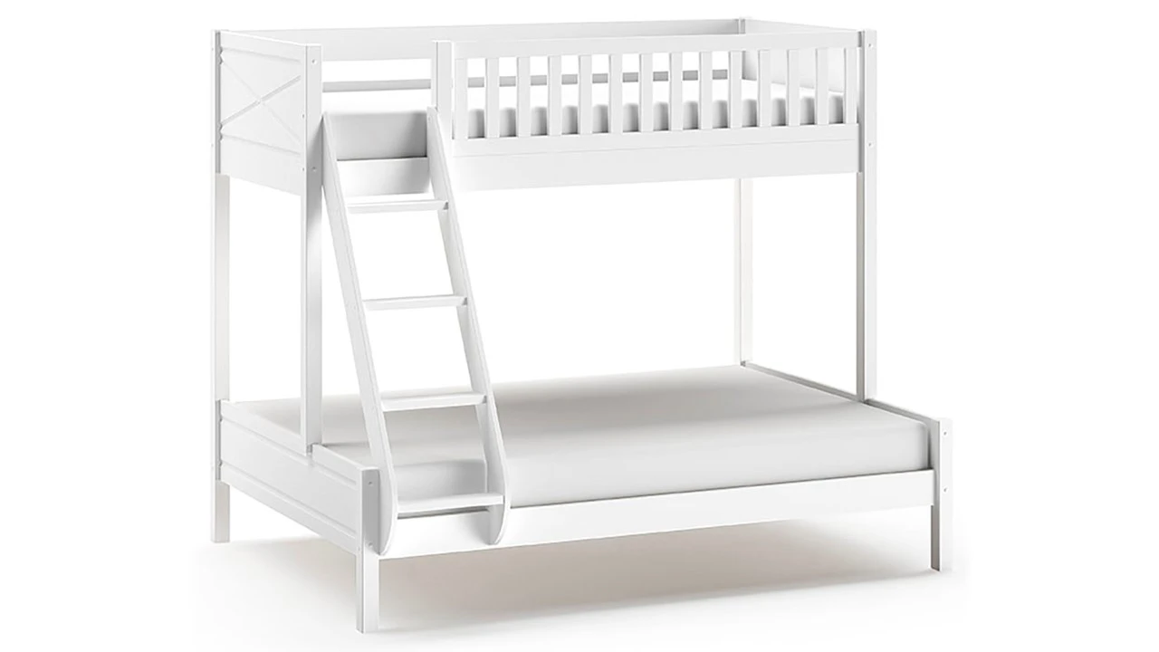 Stapelbed Scott Wit – 3-persoons L-Vorm Kinderbed van Massief Grenenhout 5 Stapelbed Scott Wit – 3-persoons L-Vorm Kinderbed van Massief Grenenhout - Afbeelding 3